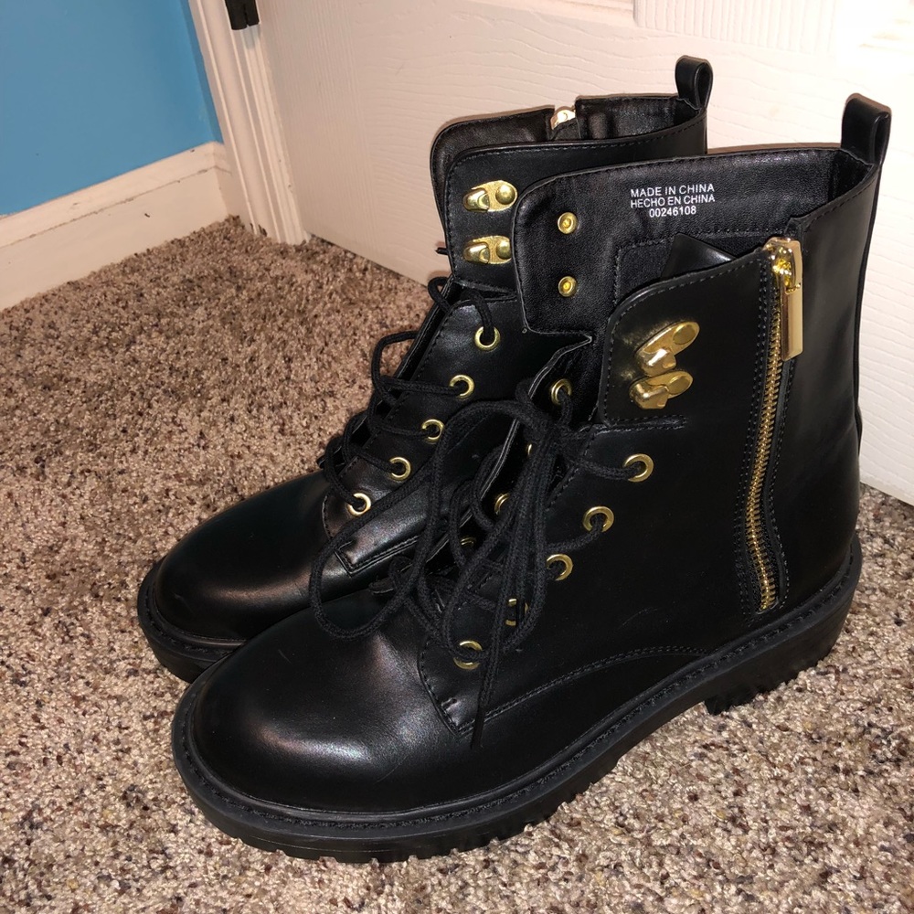 Black Combat boots